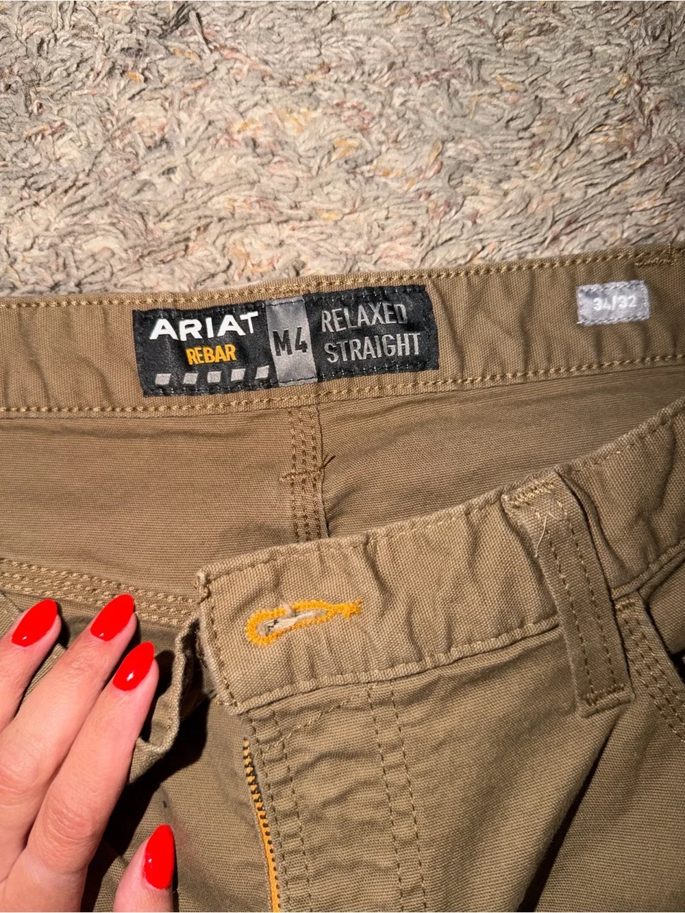 Ariat Men's Tan Cargo Work Pants with Utility Pockets